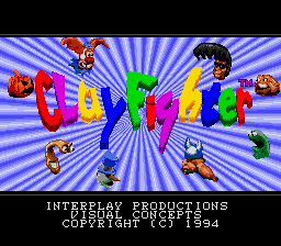 Clay Fighter (USA) Title Screen